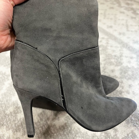 enzo angiolini suede boots 5 tall Leather chic festival y2k streetwear gray grey - Picture 7 of 11